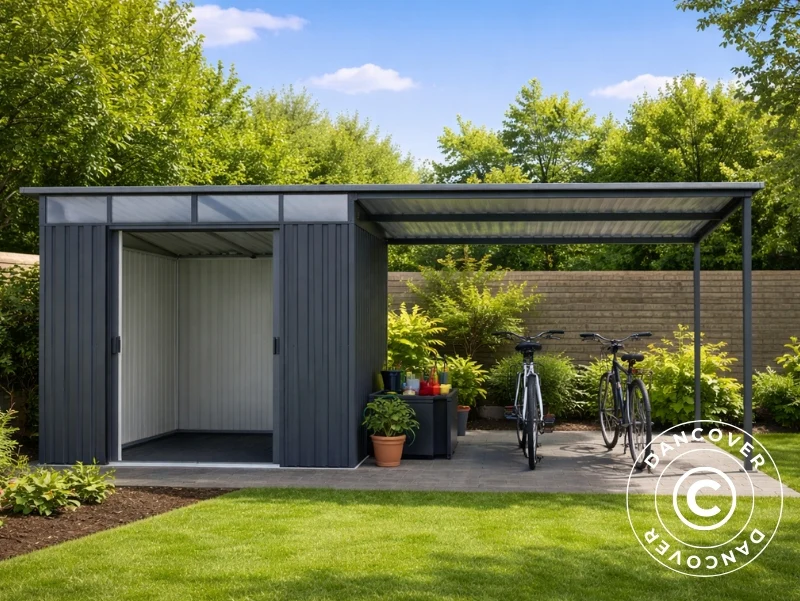 Forlengelse f/redskapsbod m/skylight, 2,36x1,93x2,02m, 4,55m2, ProShed®, Antrasitt - Image 5