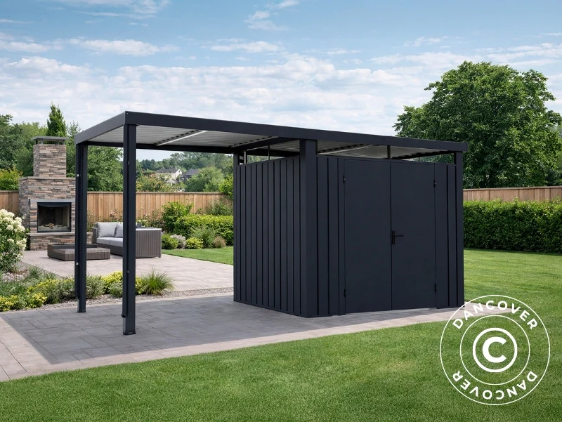 Forlengelse til redskapsbod m/takvindu, 2,17x1,91x2,27m, 4,1m2, ProShed®, Antrasitt - Image 3
