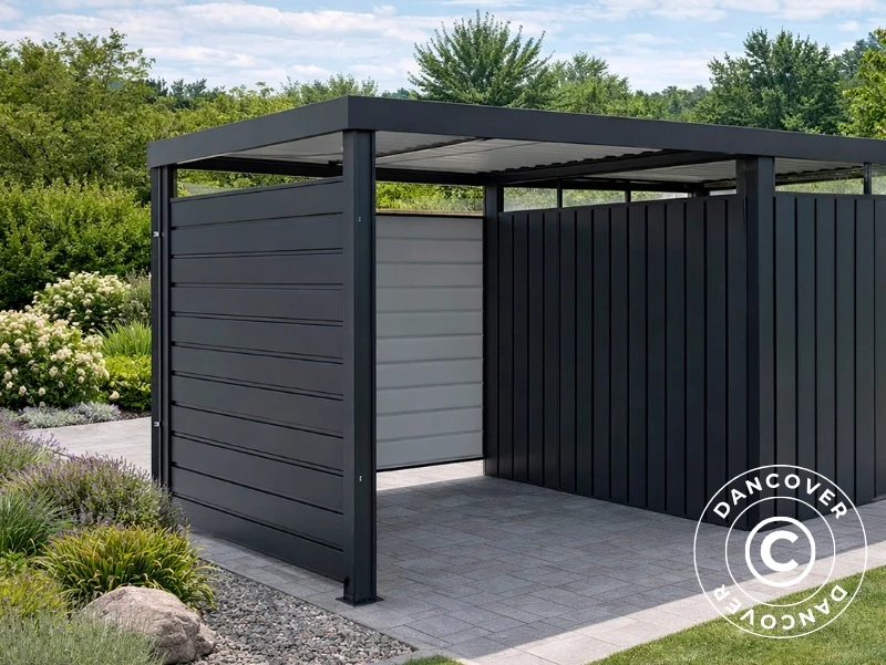 Forlengelse til redskapsbod m/takvindu, 2,17x1,91x2,27m, 4,1m2, ProShed®, Antrasitt - Image 4
