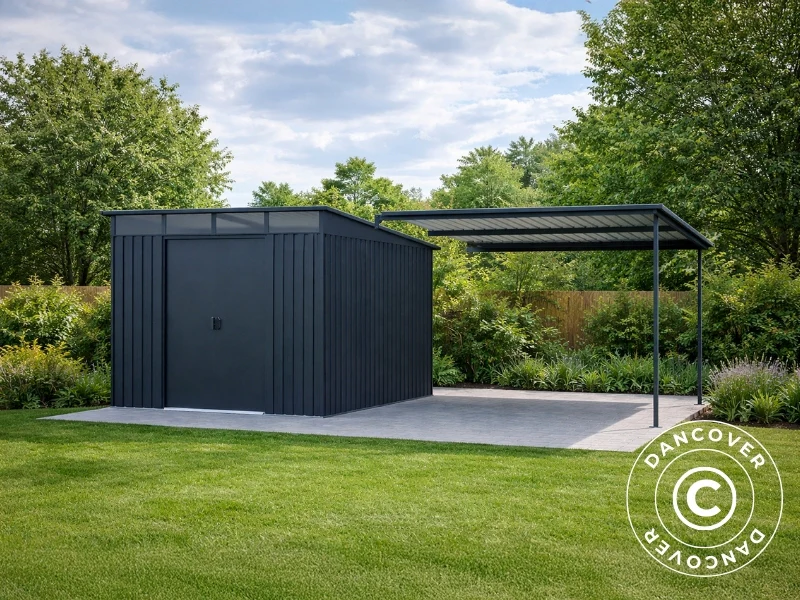 Forlengelse til redskapsbod med takvindu, 2,36x2,79x2,02m, 6,5m2, ProShed®, Antrasitt - Image 2