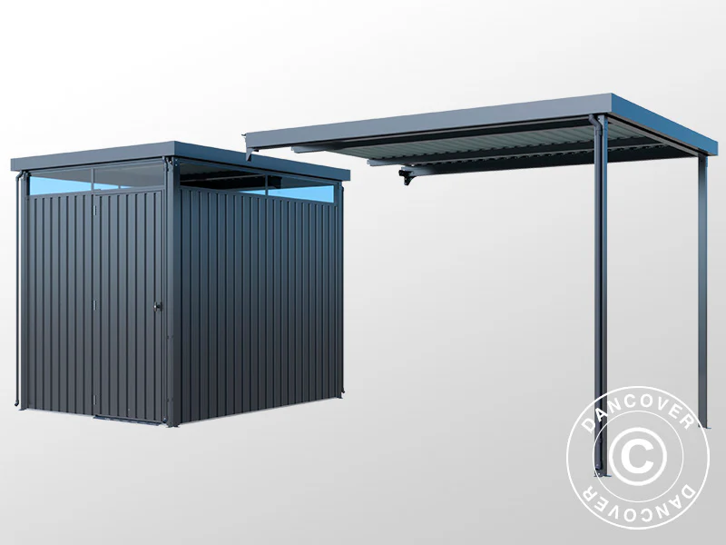 Forlengelse til redskapsbod med takvindu, 2,86x2,45x2,26m, 7m², Antrasitt - Image 4