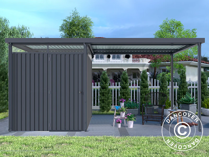 Forlengelse til redskapsbod med takvindu, 2,86x2,45x2,26m, 7m², Antrasitt - Image 6