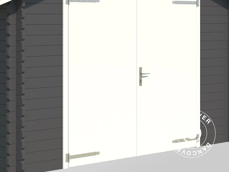 Garasje av tre, Rauma, 3,8x5,4x2,74m, 40mm, Mørkegrå - Image 5
