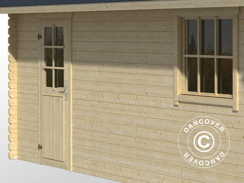 Garasje av tre, Rauma, 3,8x5,4x2,74m, 40mm, Naturlig - Image 6