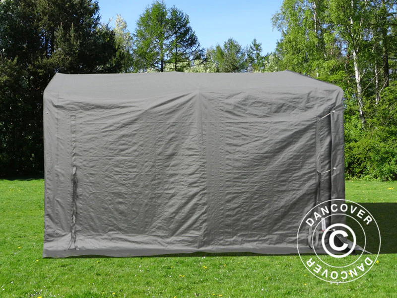Garasjetelt Basic 3,3x3,6x2,4m PE, Grå - Image 7