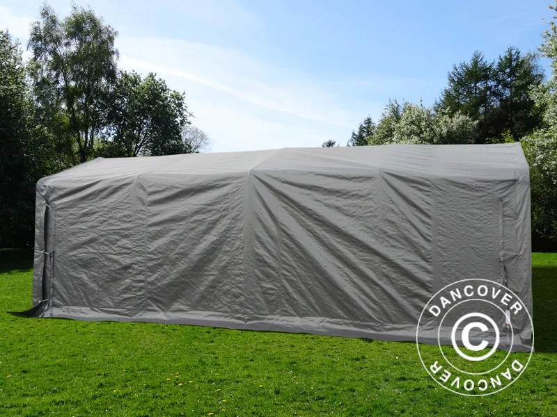 Garasjetelt Basic 3,3x7,2x2,4m PE, Grå - Image 6