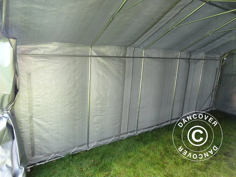 Garasjetelt PRO 3,3x6x2,4m PE, Grå - Image 7