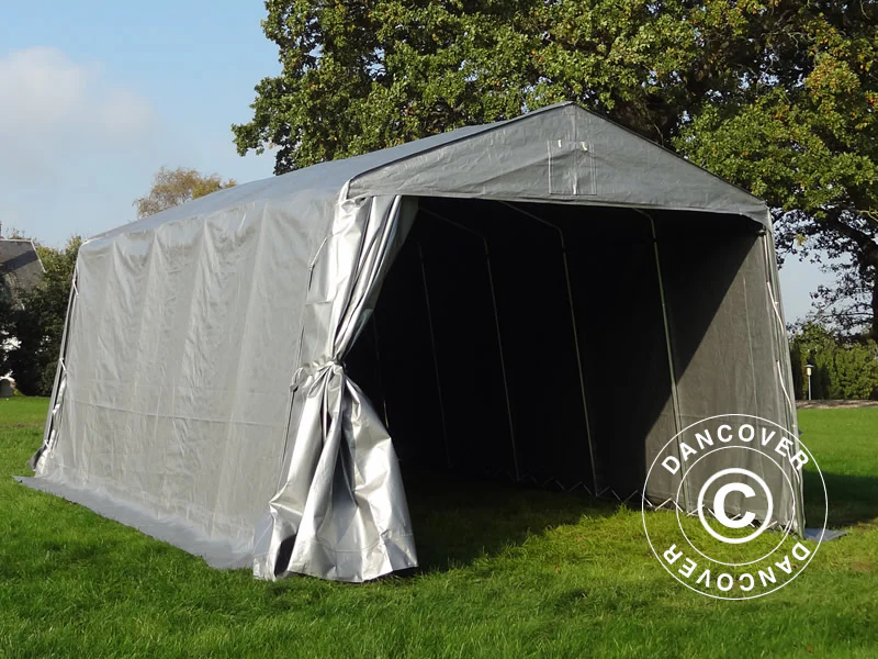 Garasjetelt PRO 3,3x6x2,4m PE, Grå - Image 9