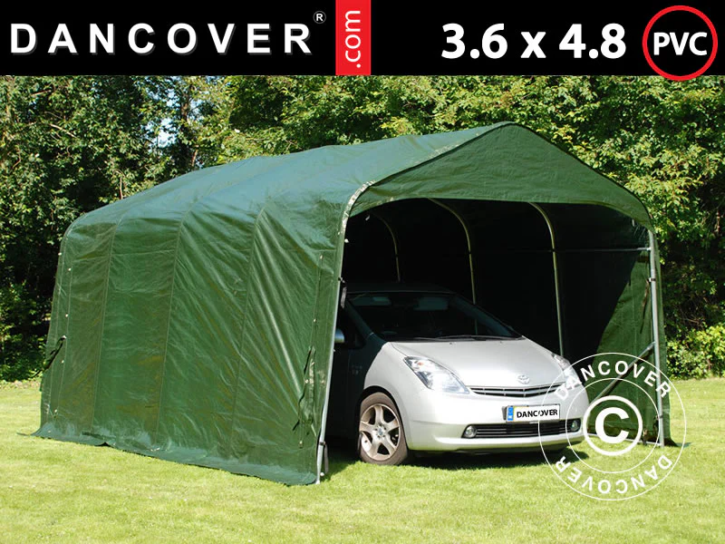 Garasjetelt PRO 3,6x4,8x2,68m, PVC, Grønn