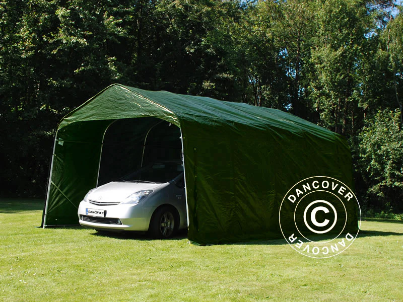 Garasjetelt PRO 3,6x4,8x2,68m, PVC, Grønn - Image 3