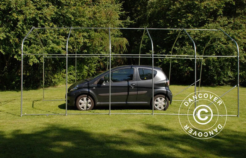 Garasjetelt PRO 3,6x6x2,68m PVC, Grå - Image 9