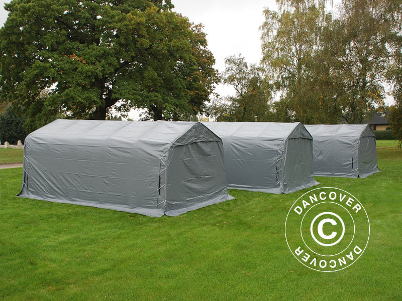 Garasjetelt PRO 3,6x6x2,7m PVC med teltgulv, grå - Image 15