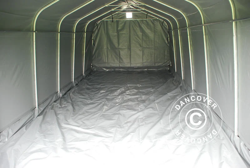 Garasjetelt PRO 3,6x6x2,7m PVC med teltgulv, grå - Image 6