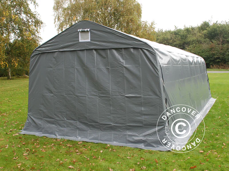 Garasjetelt PRO 3,6x7,2x2,68m PVC, Grå - Image 2