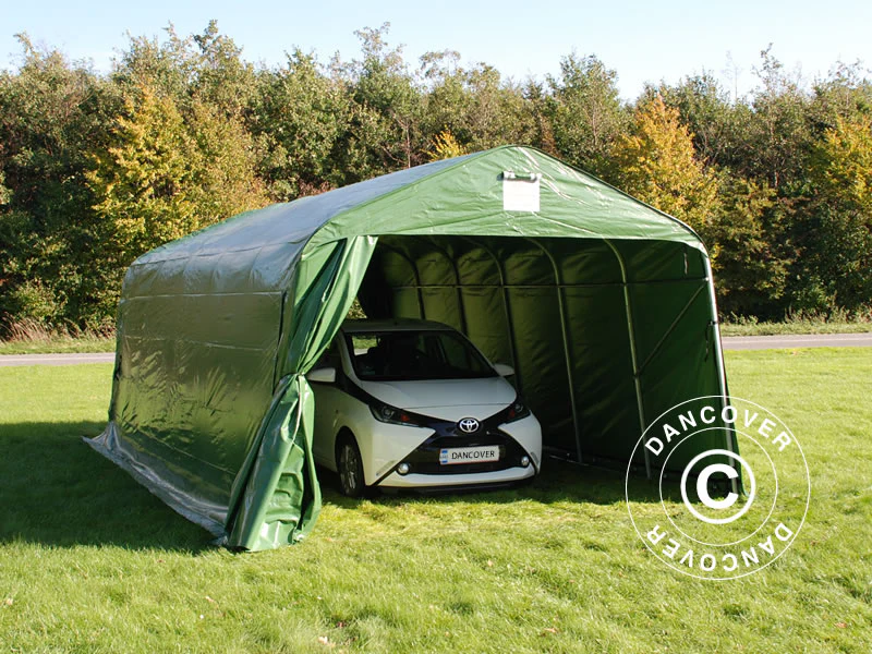 Garasjetelt PRO 3,6x7,2x2,68m PVC, Grønn - Image 3