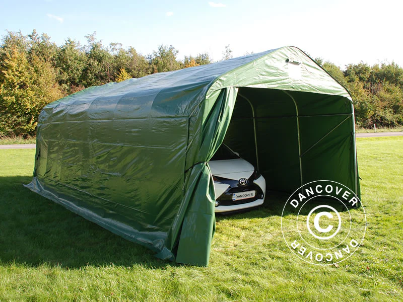 Garasjetelt PRO 3,6x7,2x2,68m PVC, Grønn - Image 4