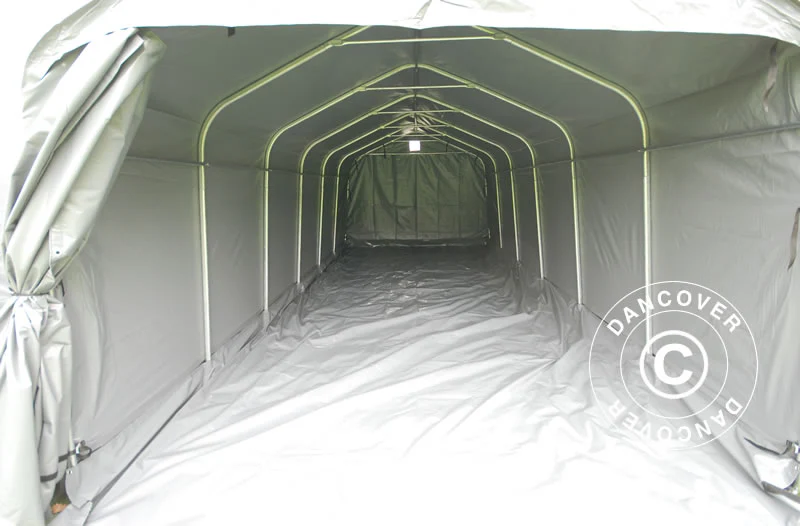 Garasjetelt PRO 3,6x7,2x2,68m PVC med teltbunn, Grå - Image 10