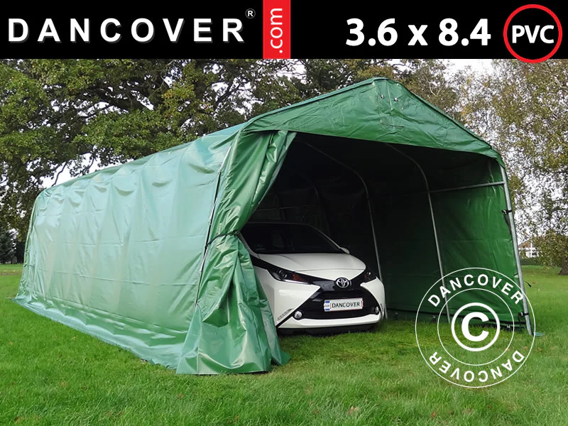 Garasjetelt PRO 3,6x8,4x2,68m PVC, Grønn