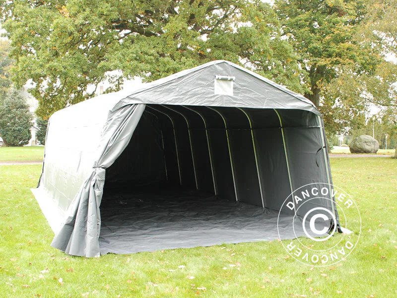 Garasjetelt PRO 3,6x8,4x2,7m PVC med teltbunn, grå - Image 5