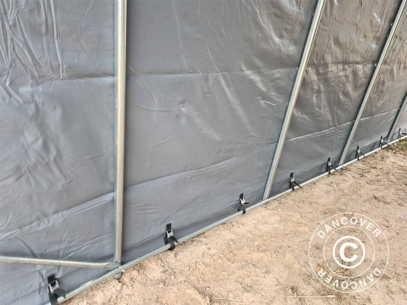 Garasjetelt PRO 3,77x7,3x3,18m PVC, Grå - Image 6