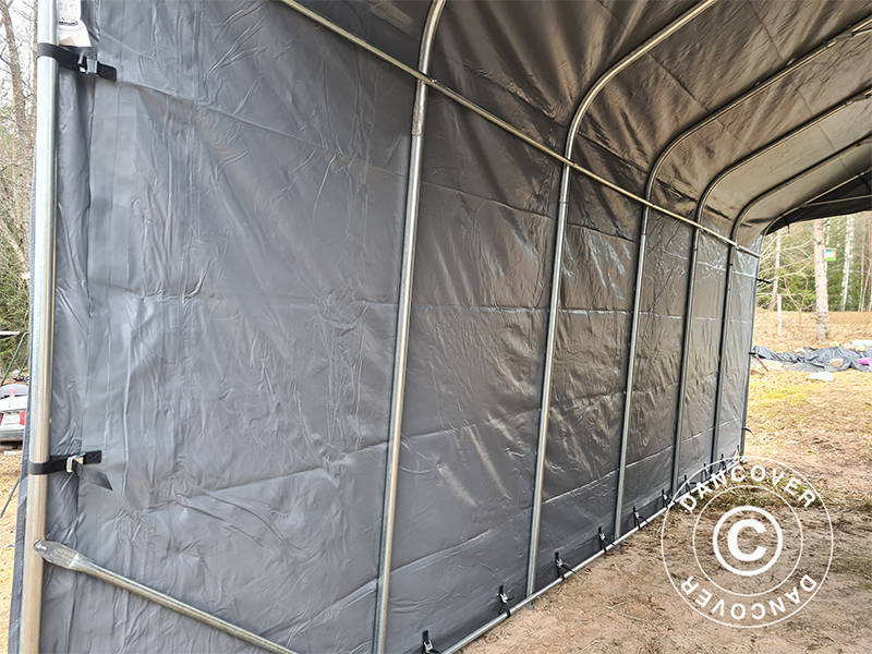 Garasjetelt PRO 3,77x7,3x3,18m PVC, Grå - Image 7