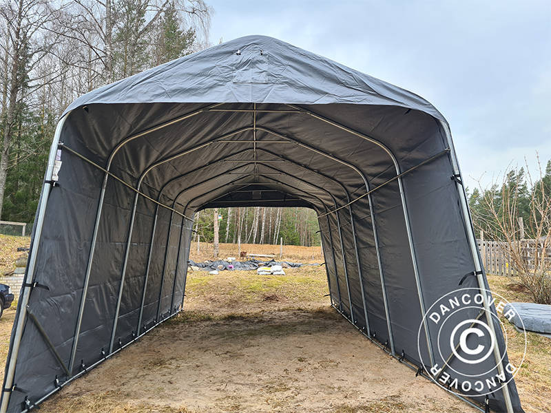 Garasjetelt PRO 3,77x7,3x3,18m PVC, Grå - Image 8