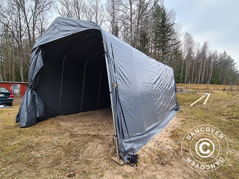 Garasjetelt PRO 3,77x7,3x3,18m PVC, Grå - Image 9