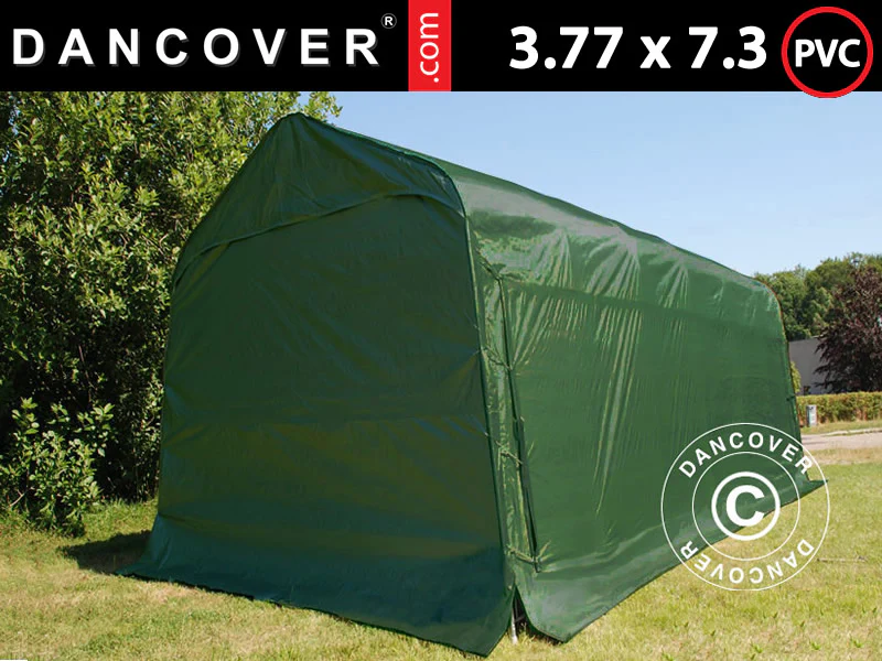 Garasjetelt PRO 3,77x7,3x3,18m PVC, Grønn