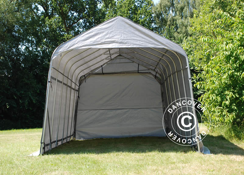 Garasjetelt PRO 3,77x7,3x3,18m PVC, Grønn - Image 3