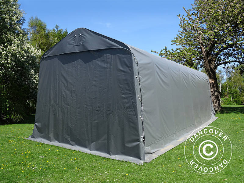 Garasjetelt PRO 3,77x9,7x3,18m PVC, Grå - Image 4