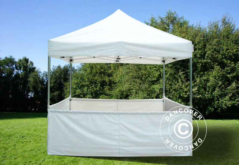Halv sidevegg for FleXtents PRO, 3m, Hvit - Image 3