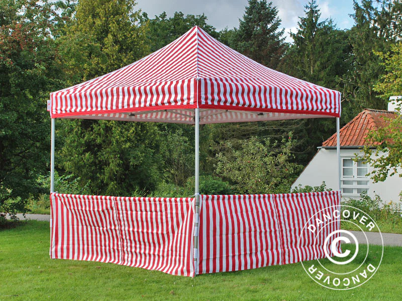 Halv sidevegg for FleXtents PRO, 3m, Stripet - Image 5