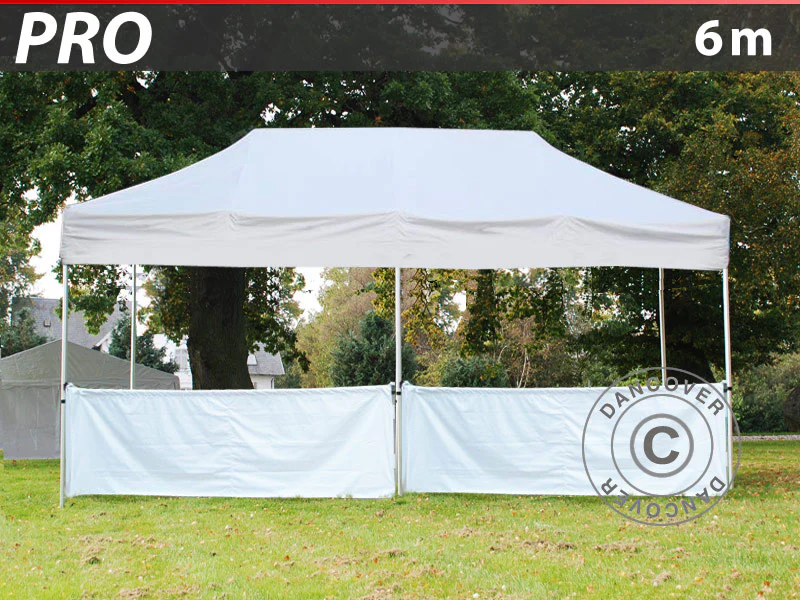 Halv sidevegg for FleXtents PRO, 6m, Hvit - Image 2