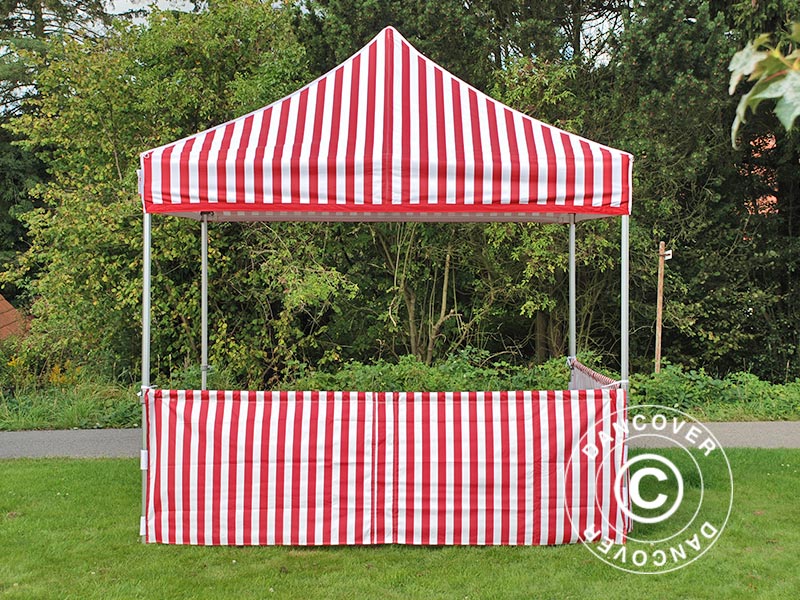 Halv sidevegg for FleXtents PRO, 6m, Stripet - Image 6