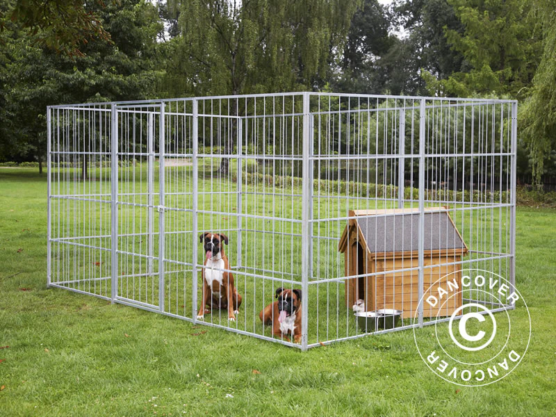 Hundegård, 2,4x1,2x1,8m, stål, 2,88m² - Image 2