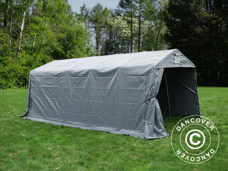 Husdyrtelt 3,3x6x2,4m, PVC, Grå - Image 6