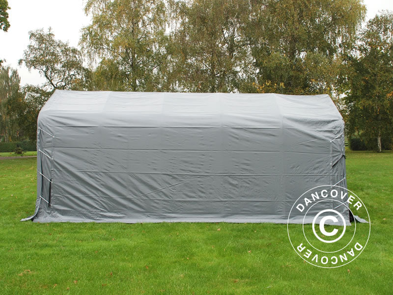 Husdyrtelt 3,6x6x2,68m, PVC, Grå - Image 3