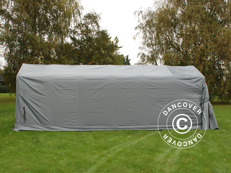 Husdyrtelt 3,6x7,2x2,68m, PVC, Grå - Image 3