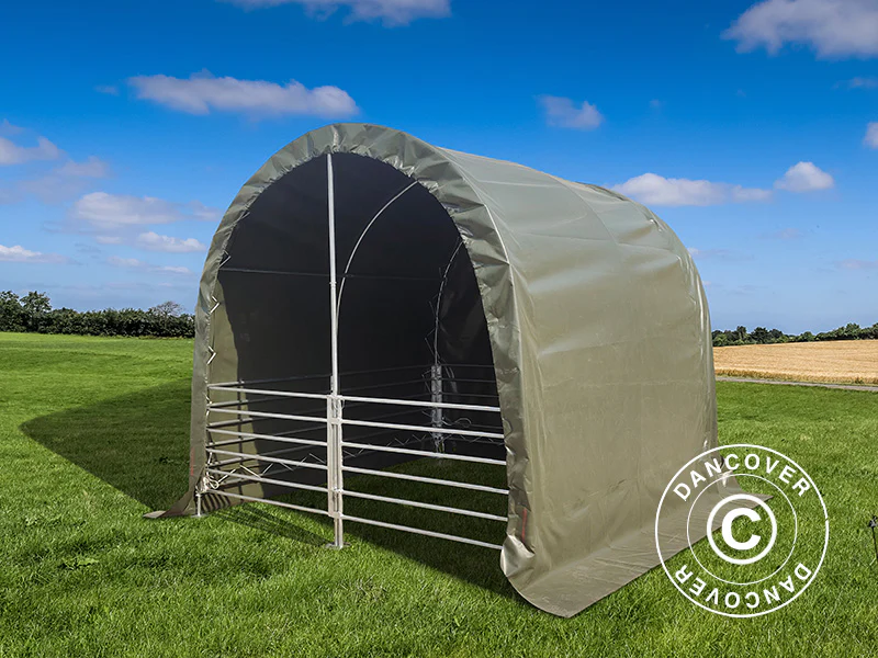 Husdyrtelt 3x3x2,8m, PVC, Grønt - Image 3