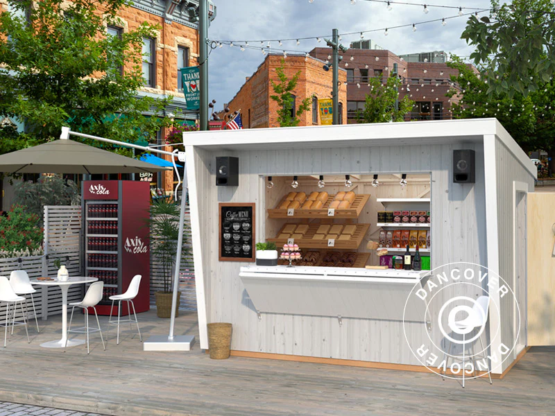 Kiosk/salgsbod i tre, 3,55x2,33x2,64m, 7,7m², Naturlig - Image 2