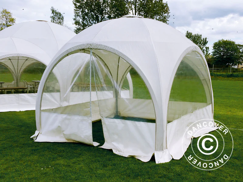 Kuppel-partytelt Multipavillon 3x6m, Hvit - Image 6