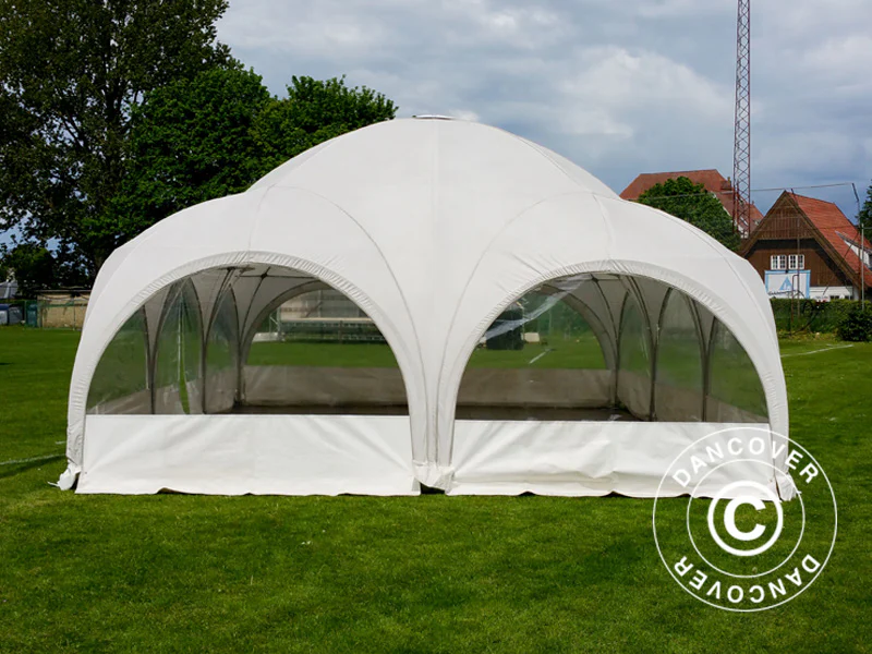 Kuppel-partytelt Multipavillon 6x9m, Hvit - Image 10