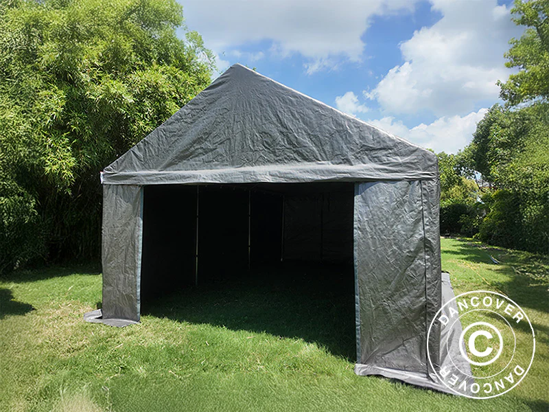 Lagertelt Basic, 4x6m, PE 300, Grå - Image 2