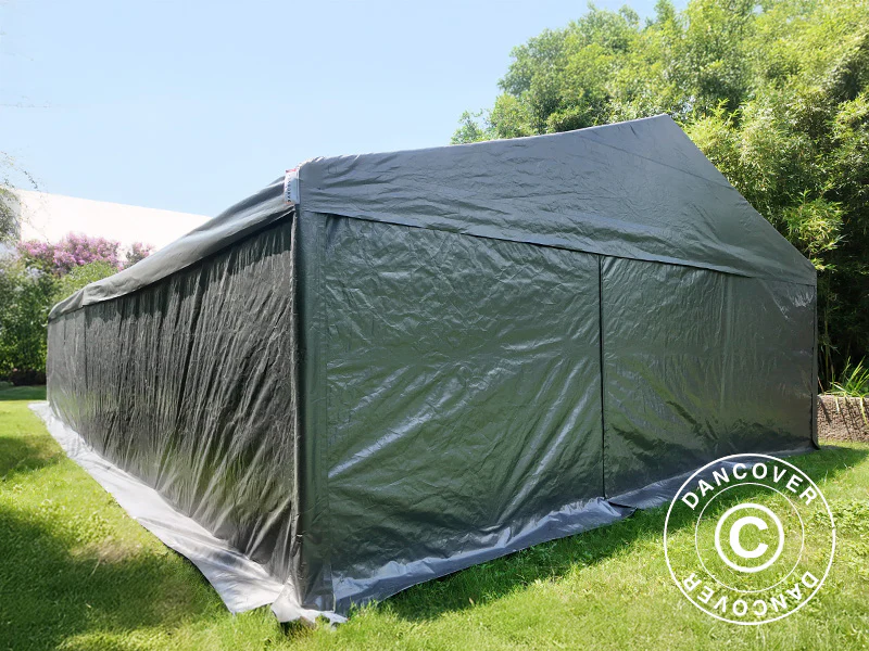 Lagertelt Basic, 6x8m, PE 300, Grå - Image 3