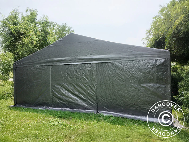 Lagertelt Basic, 6x8m, PE 300, Grå - Image 6