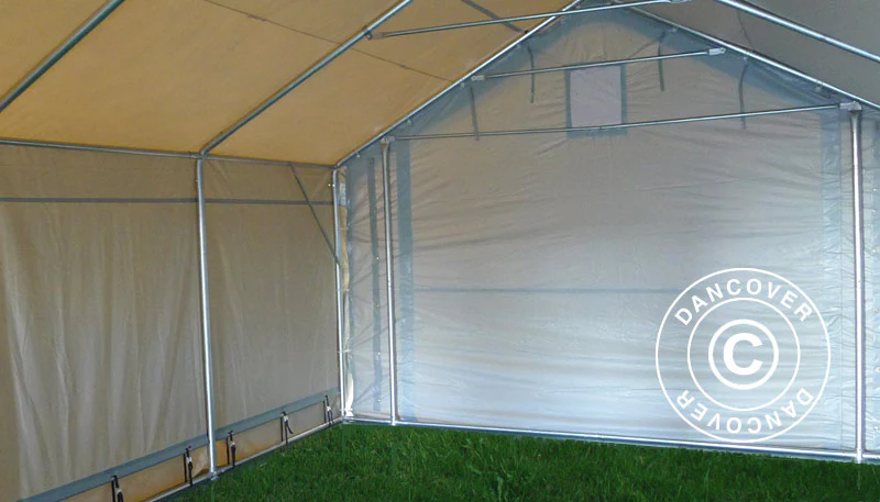 Lagertelt PRO 3x8x2x2,82m, PVC, Grå - Image 10