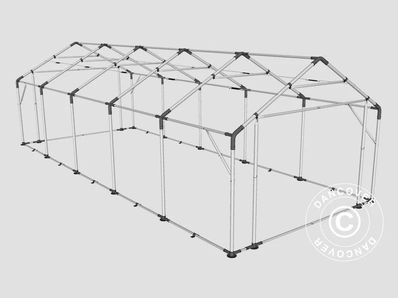 Lagertelt PRO 4x10x2x3,1m, PVC, Grå - Image 20
