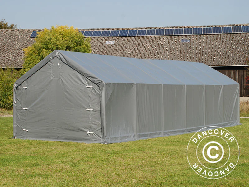 Lagertelt PRO 4x12x2x3,1m, PVC, Grå - Image 10