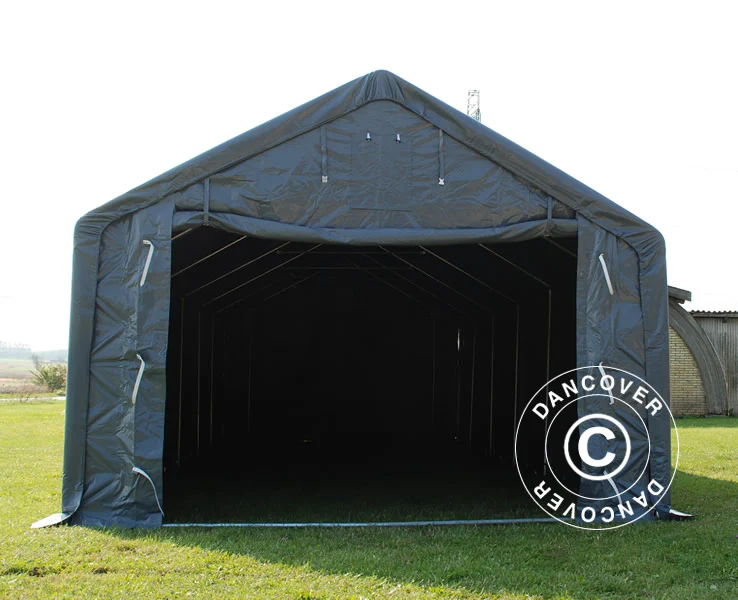 Lagertelt PRO 4x12x2x3,1m, PVC, Grå - Image 21