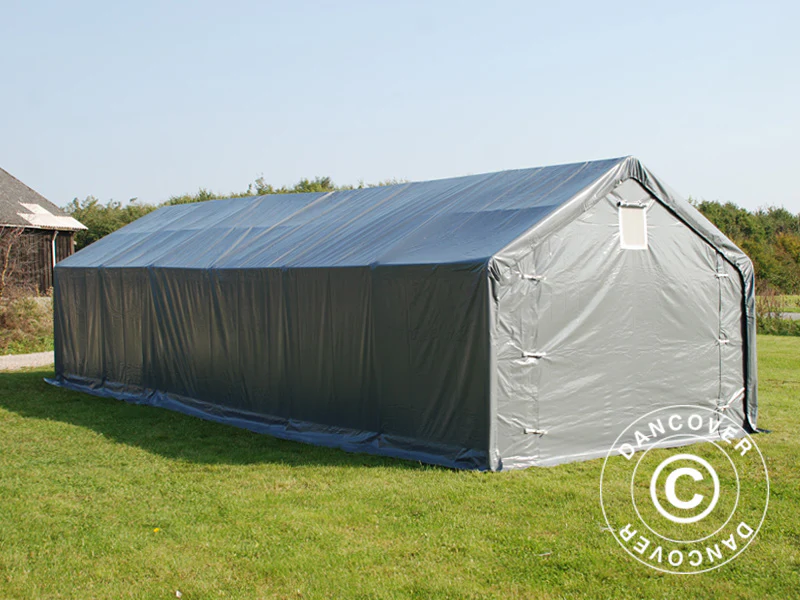 Lagertelt PRO 4x12x2x3,1m, PVC, Grå - Image 3